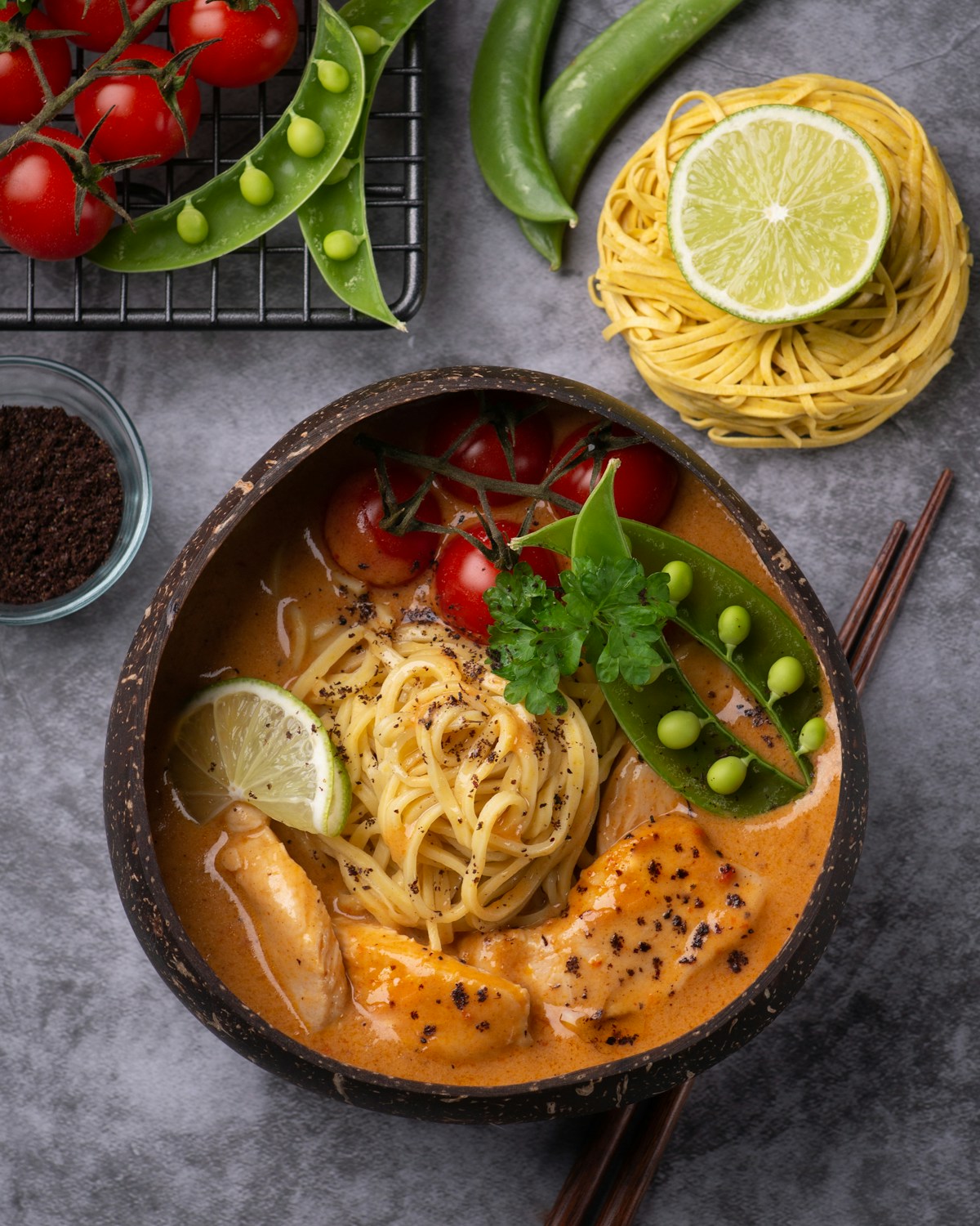 Miso glazed eggplant bowl